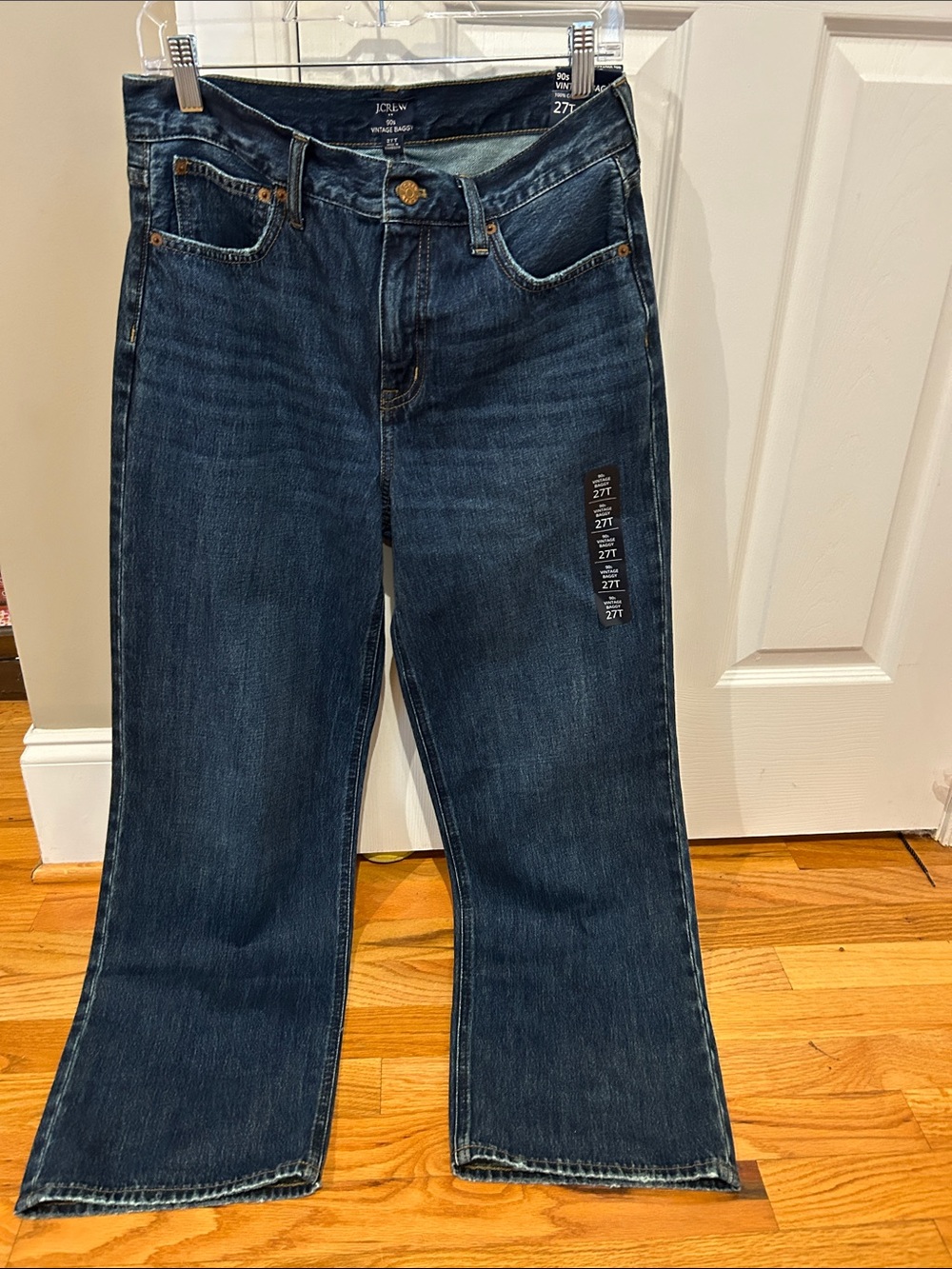 J. Crew Factory Tall Vintage Baggy Jeans in Dark Blue 27T